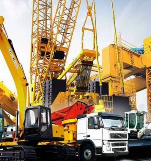 Construction site equipment and support vehicles